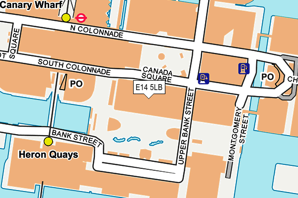 E14 5LB map - OS OpenMap – Local (Ordnance Survey)