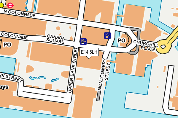 E14 5LH map - OS OpenMap – Local (Ordnance Survey)