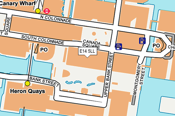 E14 5LL map - OS OpenMap – Local (Ordnance Survey)