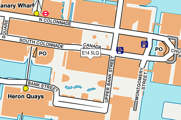 E14 5LQ map - OS OpenMap – Local (Ordnance Survey)