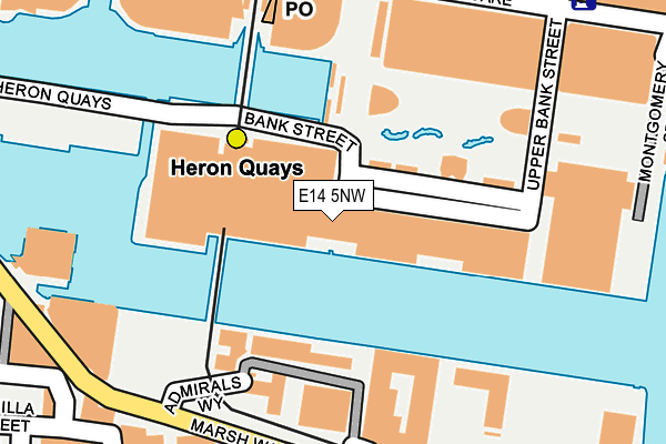 E14 5NW map - OS OpenMap – Local (Ordnance Survey)