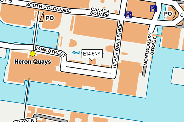 E14 5NY map - OS OpenMap – Local (Ordnance Survey)
