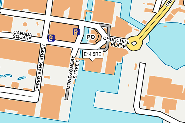 E14 5RE map - OS OpenMap – Local (Ordnance Survey)