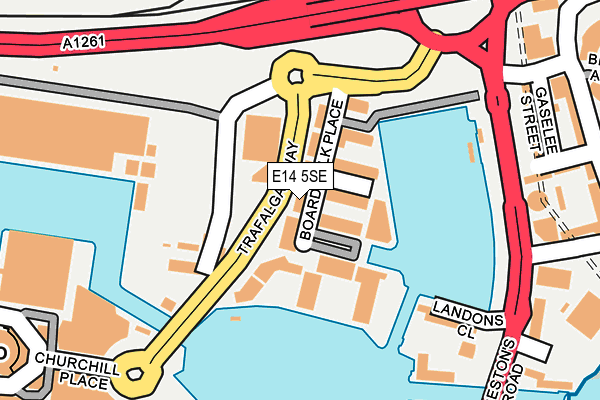E14 5SE map - OS OpenMap – Local (Ordnance Survey)