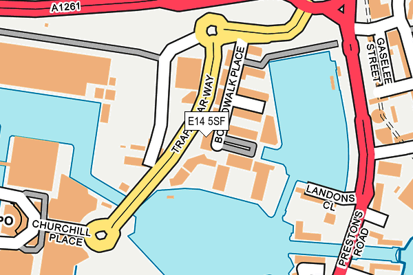 E14 5SF map - OS OpenMap – Local (Ordnance Survey)