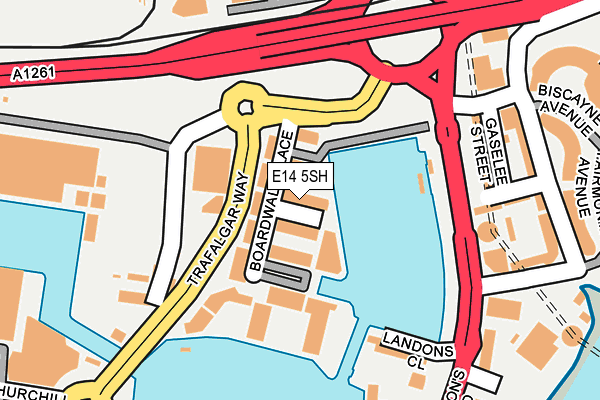 E14 5SH map - OS OpenMap – Local (Ordnance Survey)