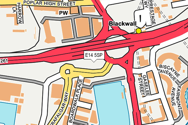 E14 5SP map - OS OpenMap – Local (Ordnance Survey)