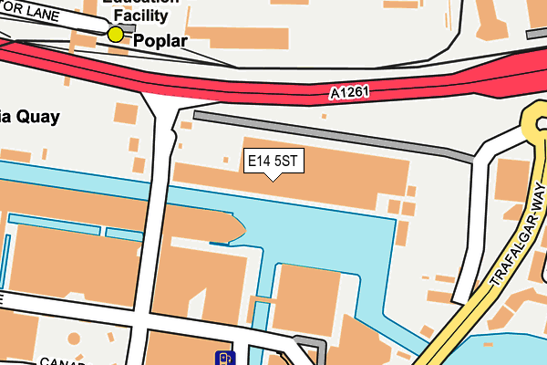 E14 5ST map - OS OpenMap – Local (Ordnance Survey)