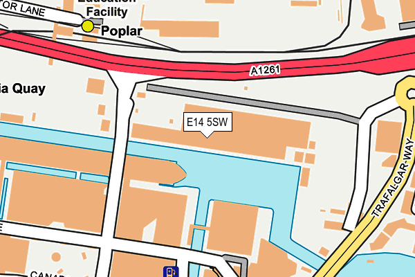 E14 5SW map - OS OpenMap – Local (Ordnance Survey)