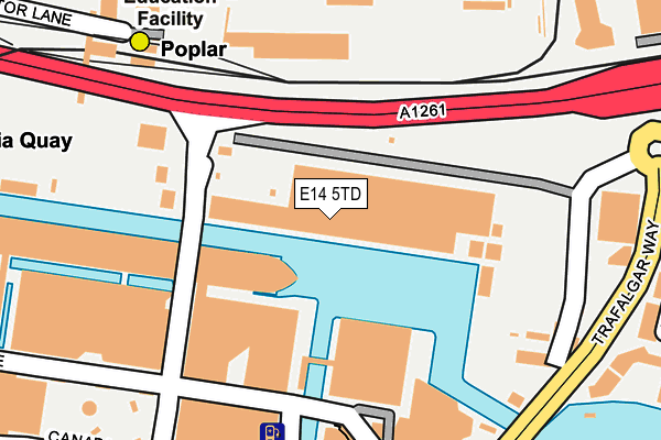 E14 5TD map - OS OpenMap – Local (Ordnance Survey)