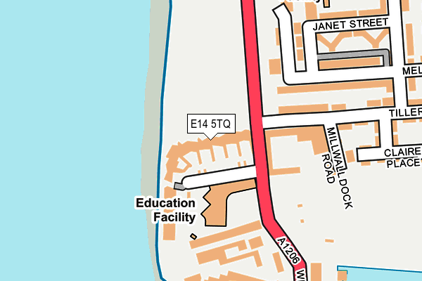 E14 5TQ map - OS OpenMap – Local (Ordnance Survey)