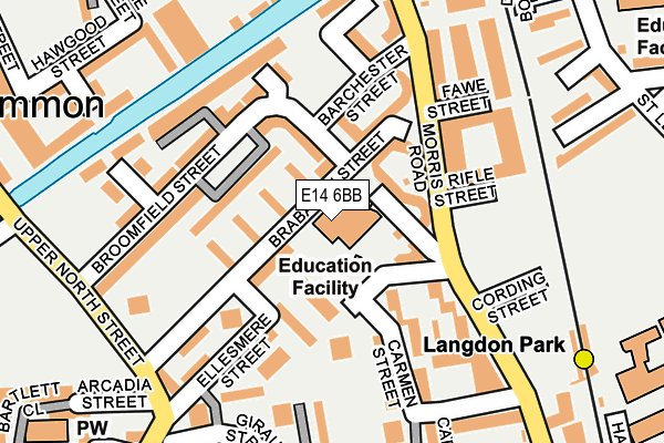 E14 6BB map - OS OpenMap – Local (Ordnance Survey)