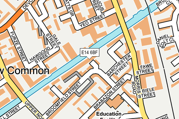 E14 6BF map - OS OpenMap – Local (Ordnance Survey)