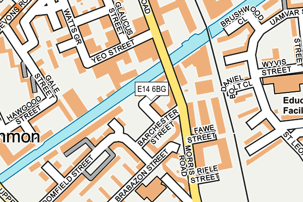 E14 6BG map - OS OpenMap – Local (Ordnance Survey)