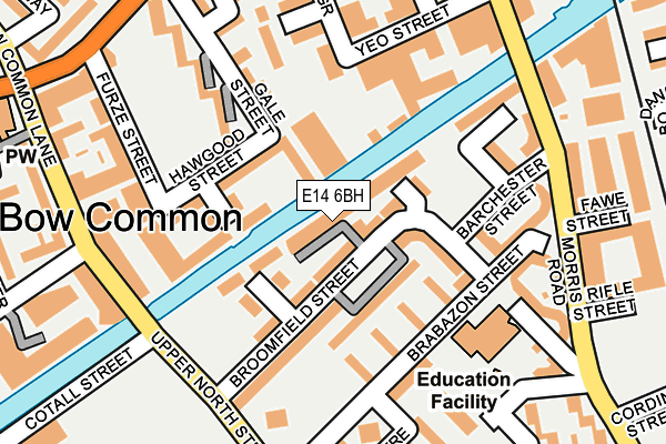 E14 6BH map - OS OpenMap – Local (Ordnance Survey)