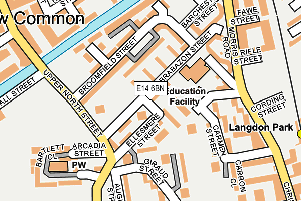 E14 6BN map - OS OpenMap – Local (Ordnance Survey)