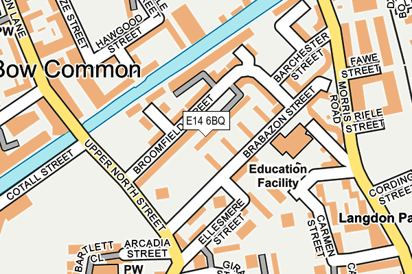 E14 6BQ map - OS OpenMap – Local (Ordnance Survey)