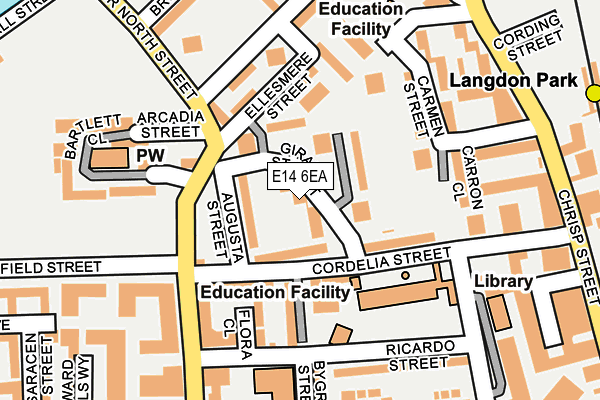 E14 6EA map - OS OpenMap – Local (Ordnance Survey)