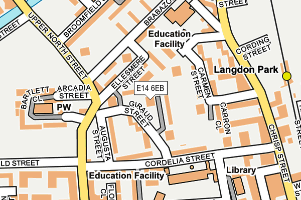 E14 6EB map - OS OpenMap – Local (Ordnance Survey)