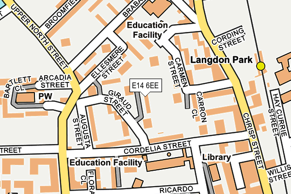 E14 6EE map - OS OpenMap – Local (Ordnance Survey)
