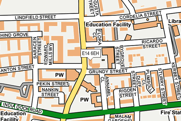 E14 6EH map - OS OpenMap – Local (Ordnance Survey)