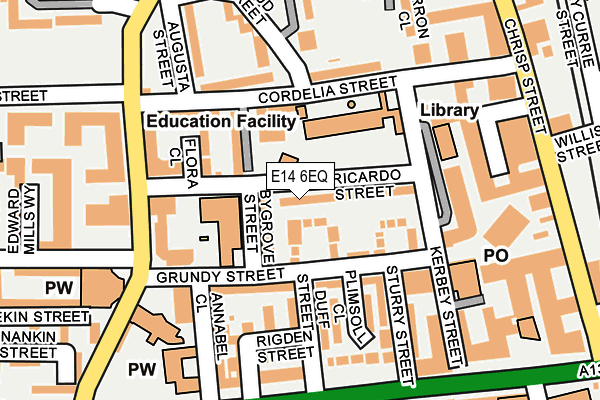 E14 6EQ map - OS OpenMap – Local (Ordnance Survey)