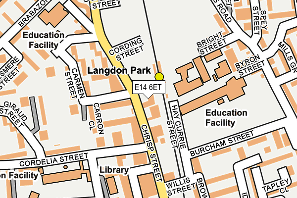 E14 6ET map - OS OpenMap – Local (Ordnance Survey)