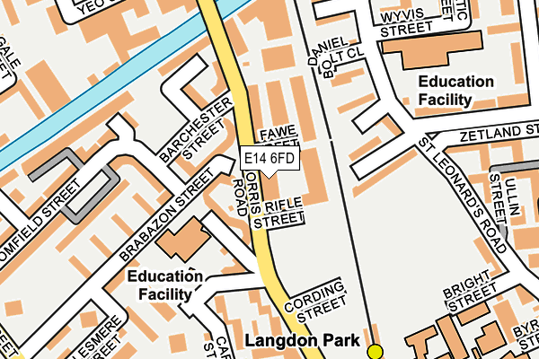 E14 6FD map - OS OpenMap – Local (Ordnance Survey)