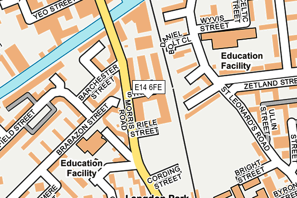 E14 6FE map - OS OpenMap – Local (Ordnance Survey)