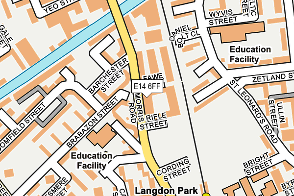 E14 6FF map - OS OpenMap – Local (Ordnance Survey)