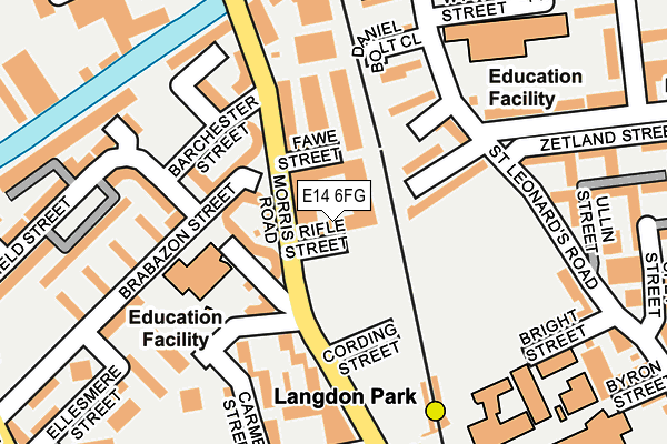 E14 6FG map - OS OpenMap – Local (Ordnance Survey)