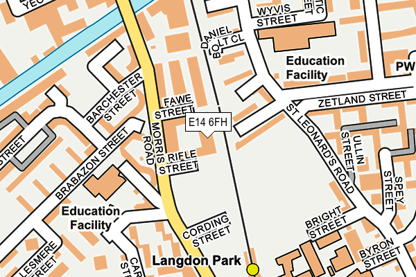 E14 6FH map - OS OpenMap – Local (Ordnance Survey)