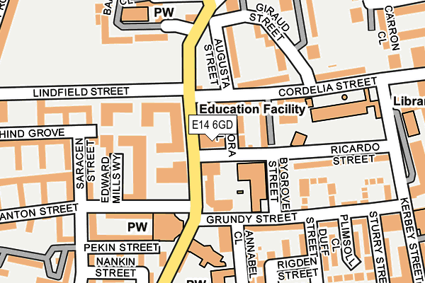 E14 6GD map - OS OpenMap – Local (Ordnance Survey)