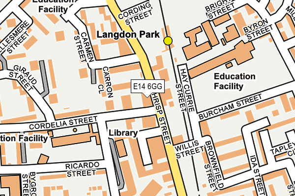 E14 6GG map - OS OpenMap – Local (Ordnance Survey)