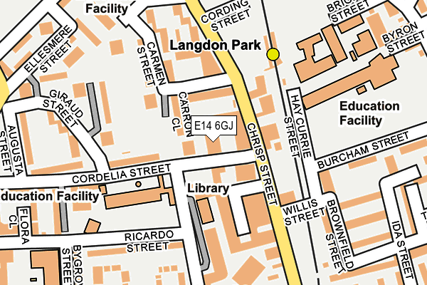 E14 6GJ map - OS OpenMap – Local (Ordnance Survey)