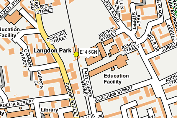 E14 6GN map - OS OpenMap – Local (Ordnance Survey)