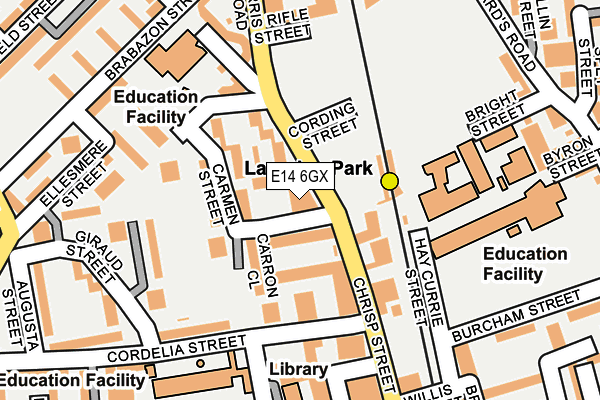 E14 6GX map - OS OpenMap – Local (Ordnance Survey)