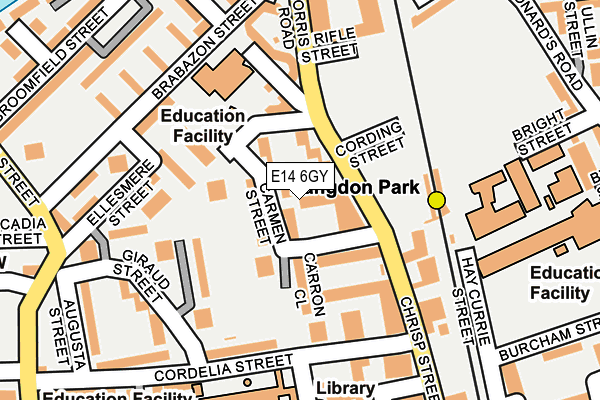 E14 6GY map - OS OpenMap – Local (Ordnance Survey)