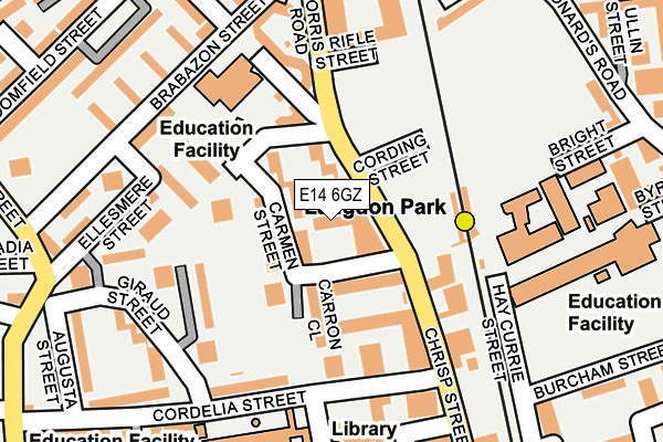 E14 6GZ map - OS OpenMap – Local (Ordnance Survey)