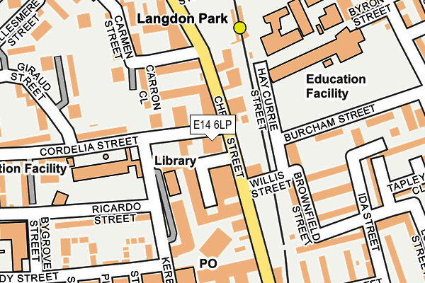 E14 6LP map - OS OpenMap – Local (Ordnance Survey)