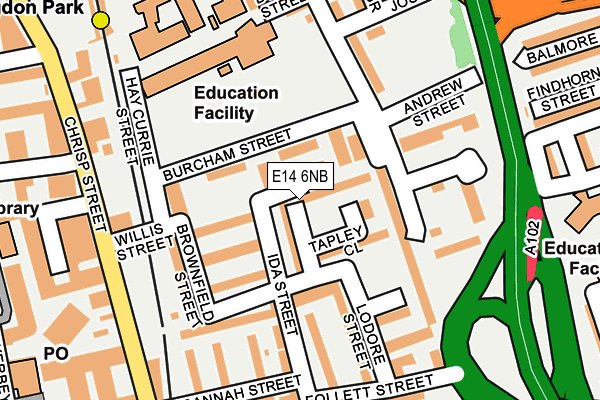 E14 6NB map - OS OpenMap – Local (Ordnance Survey)