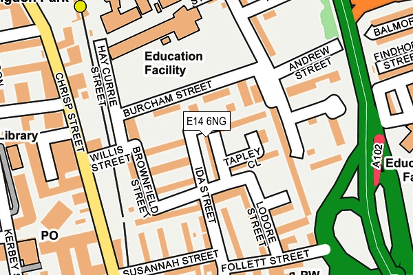 E14 6NG map - OS OpenMap – Local (Ordnance Survey)