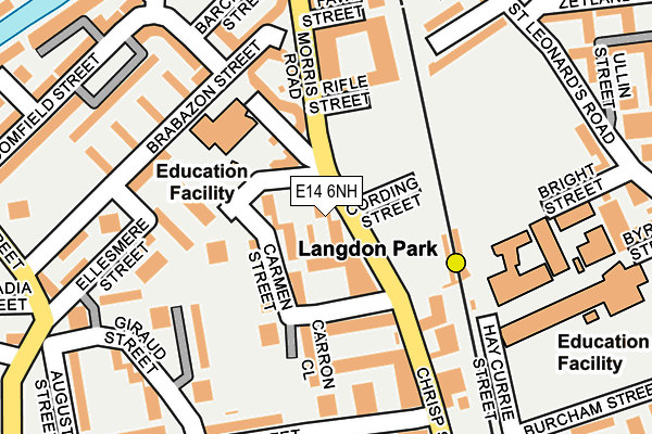 E14 6NH map - OS OpenMap – Local (Ordnance Survey)