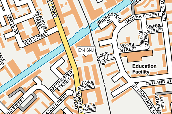 E14 6NJ map - OS OpenMap – Local (Ordnance Survey)