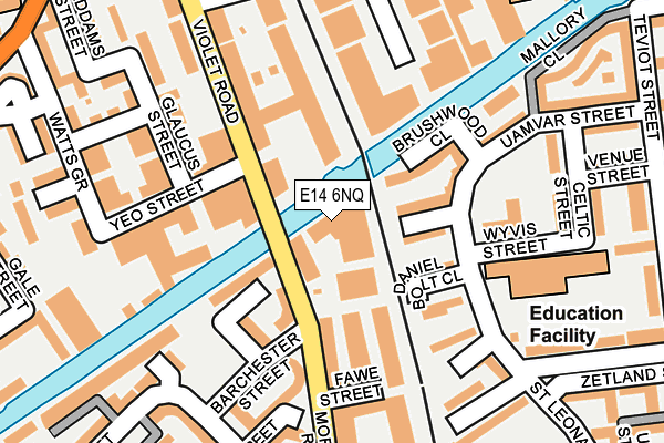 E14 6NQ map - OS OpenMap – Local (Ordnance Survey)