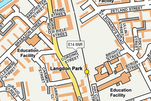 E14 6NR map - OS OpenMap – Local (Ordnance Survey)