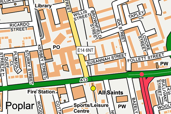 E14 6NT map - OS OpenMap – Local (Ordnance Survey)