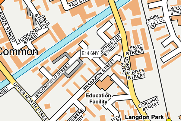 E14 6NY map - OS OpenMap – Local (Ordnance Survey)