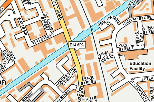 E14 6PA map - OS OpenMap – Local (Ordnance Survey)