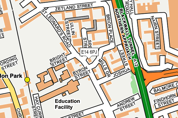E14 6PJ map - OS OpenMap – Local (Ordnance Survey)